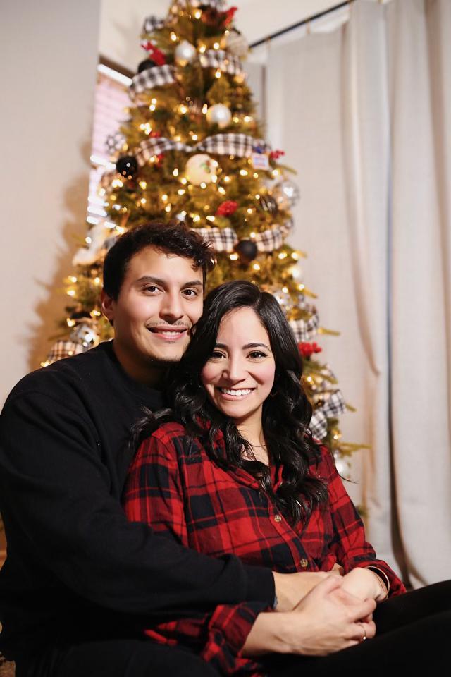 Our very first Christmas…spent in quarantine with both of us testing positive for COVID-19 (peep the facial hair)
