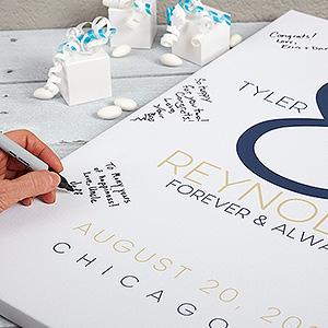 Forever & Always Wedding Signature Personalized Canvas Print 20" x 30"