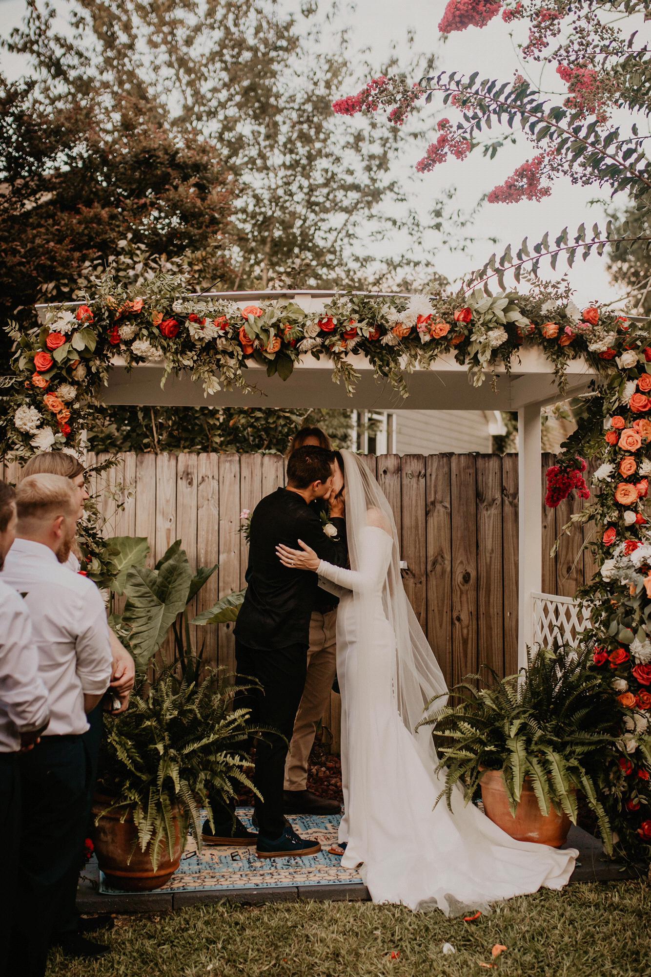First kiss as man and wife!