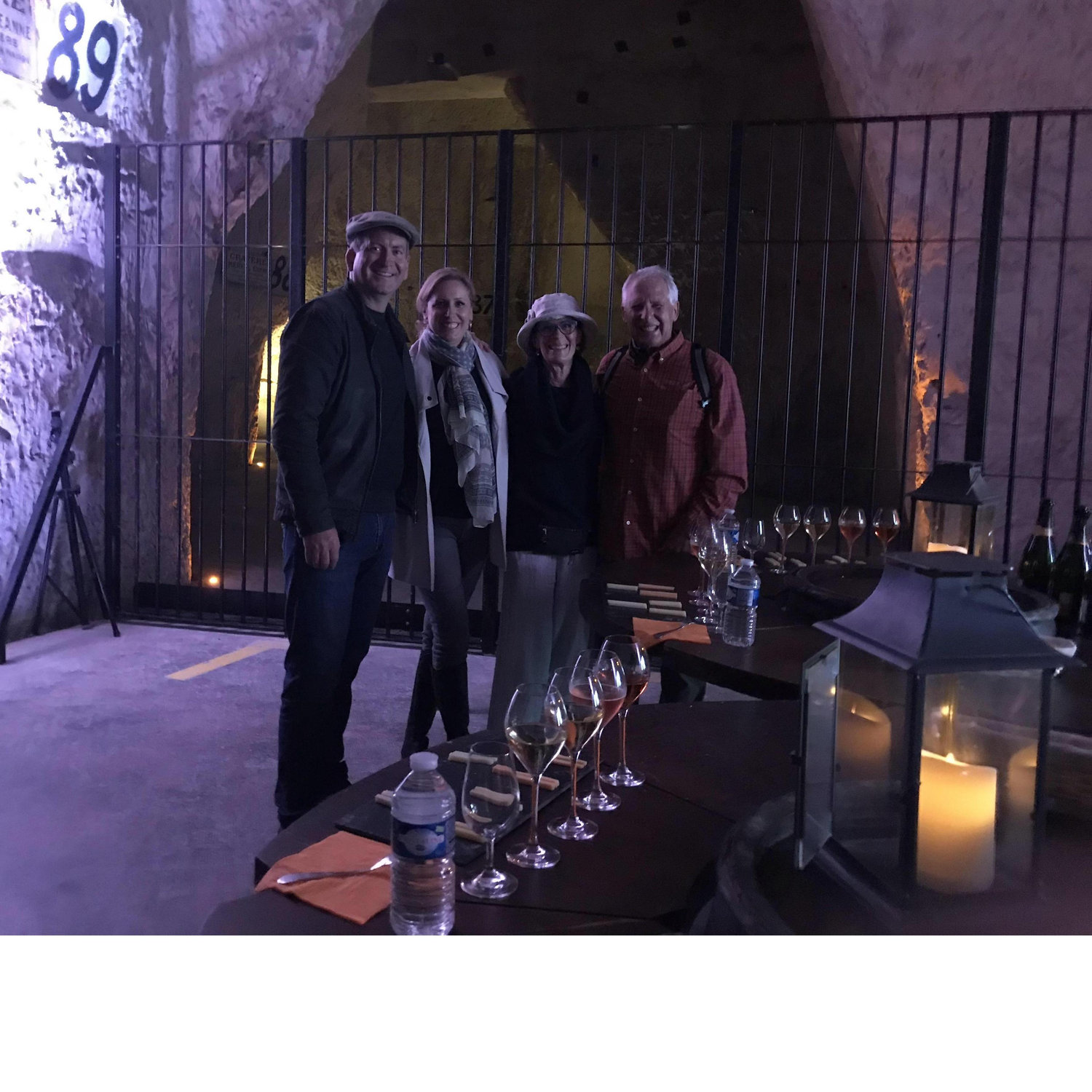 Deep in the caverns of Veuve Clicquot with good friends sampling the treasures that were poured.