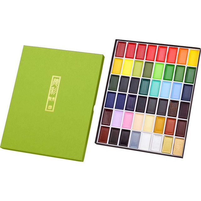 Kuretake Gansai Tambi Watercolors, 48 Colors