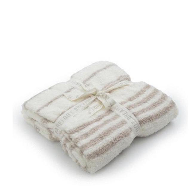 Barefoot DreamsCozy Chic Striped Throw Pearl/Stone Color - 45"x60"