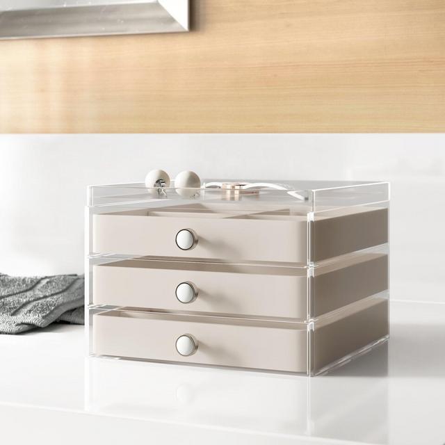 3 Drawer Slim Jewelry Box