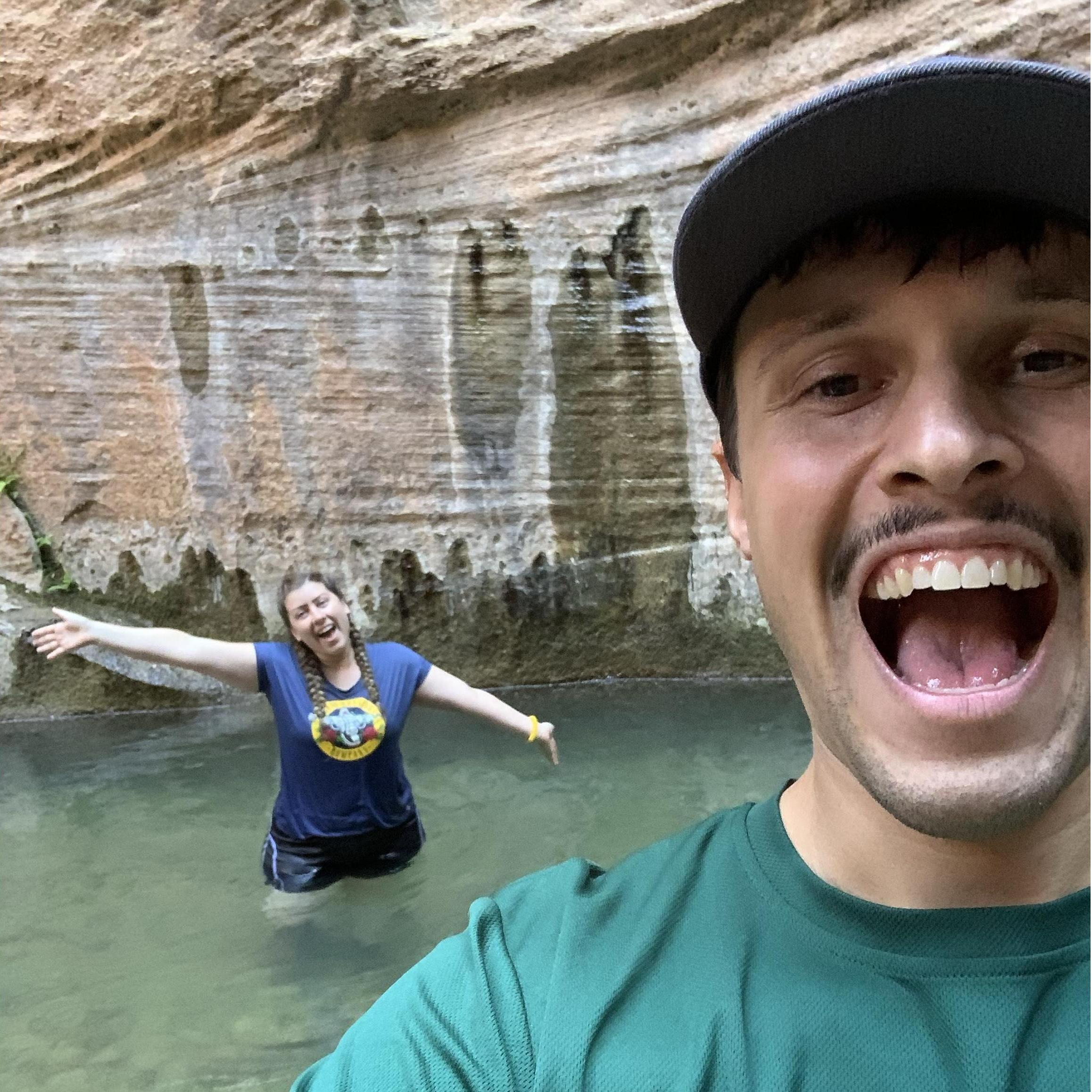 July 2020; trip to Zion National Park with our close friends. Hiking the Narrows was incredible!