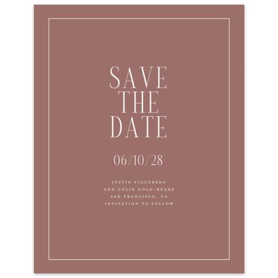 Clay Brown Wedding Digital Save the Date - Vence Portrait