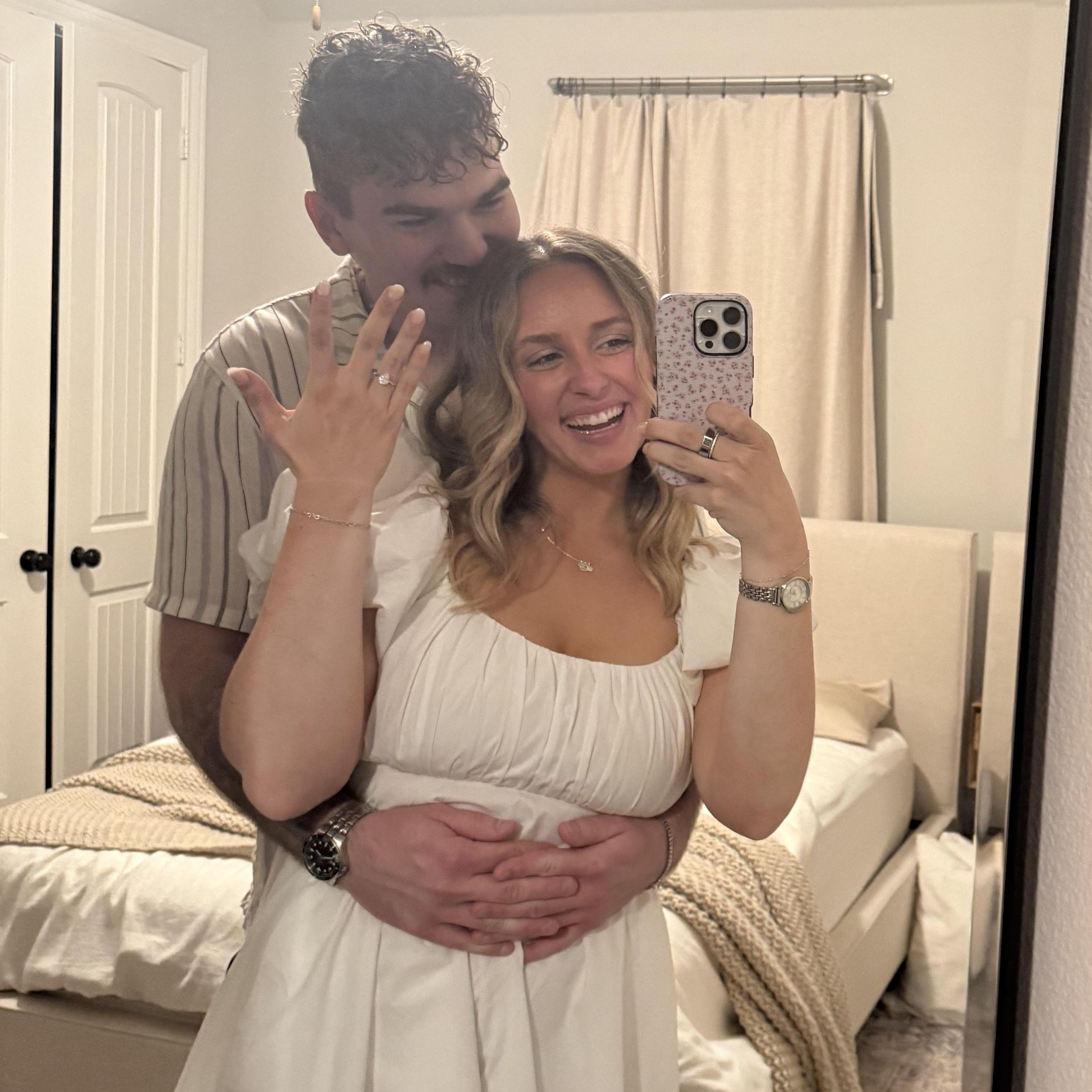 Right after he popped the question!