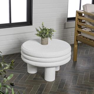 Rashida Contemporary Minimalist Curvy Low Accent Table