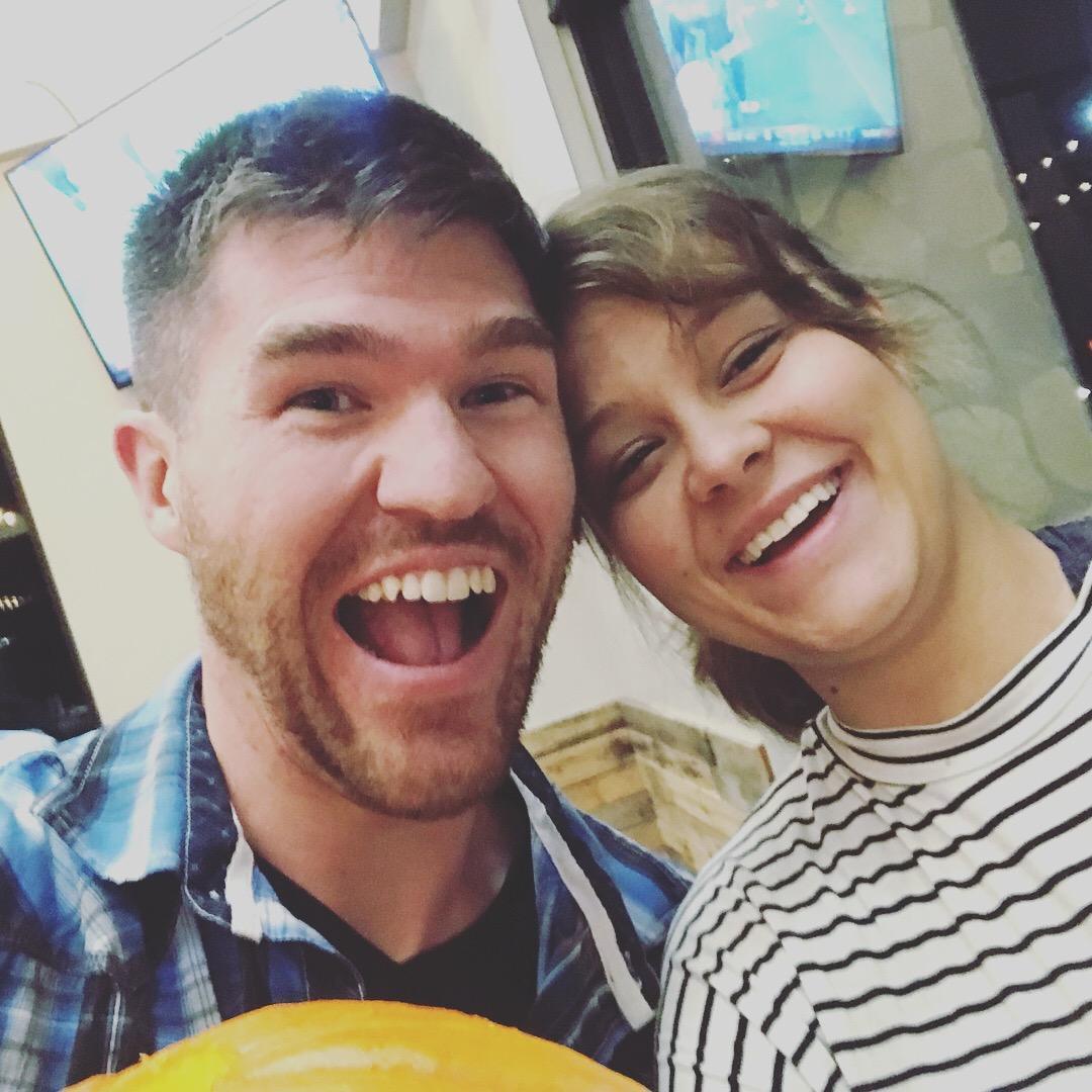 Carving pumpkins at JAKs brewery for Halloween