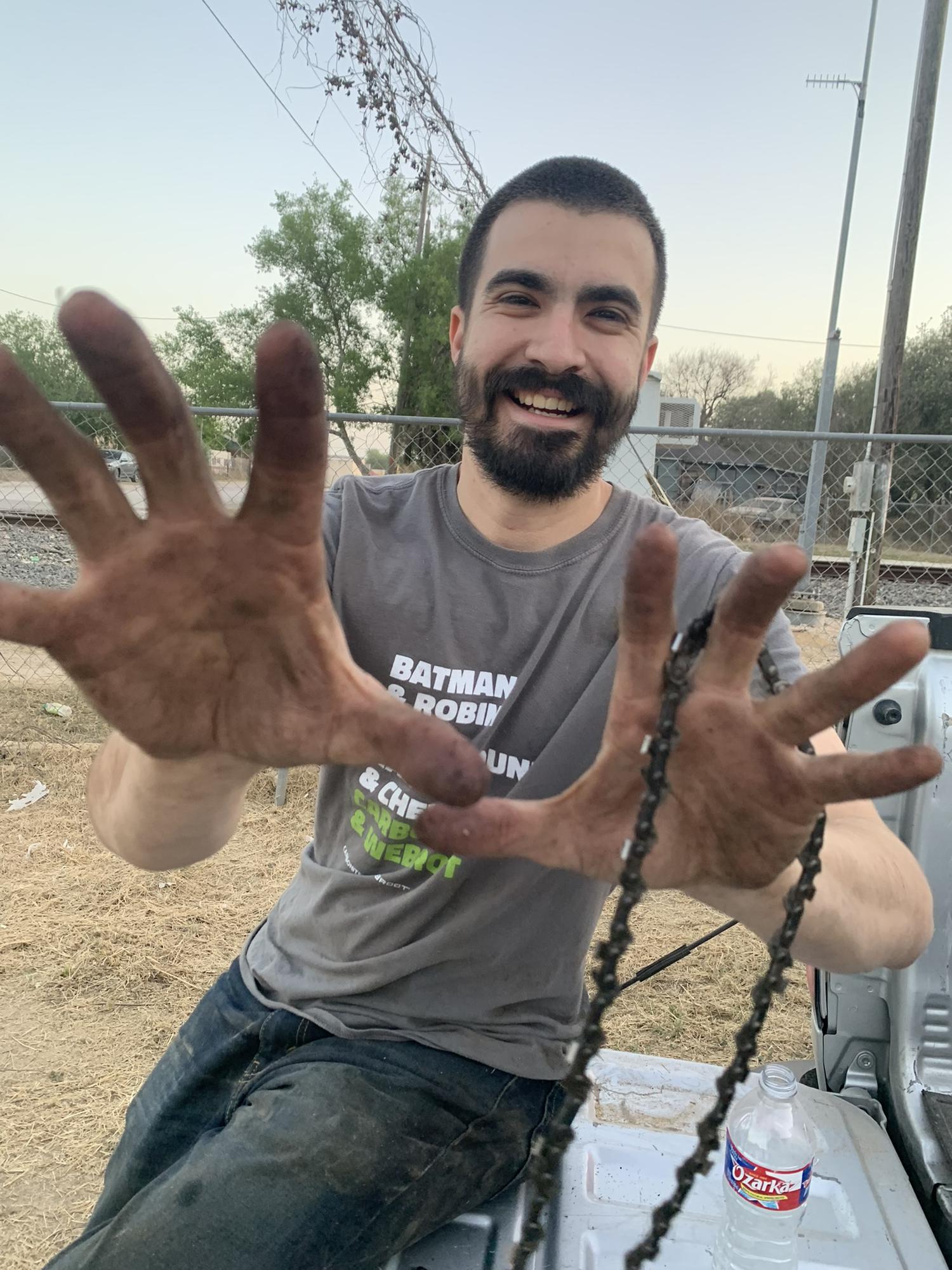 Cleaning up the land to move out new home