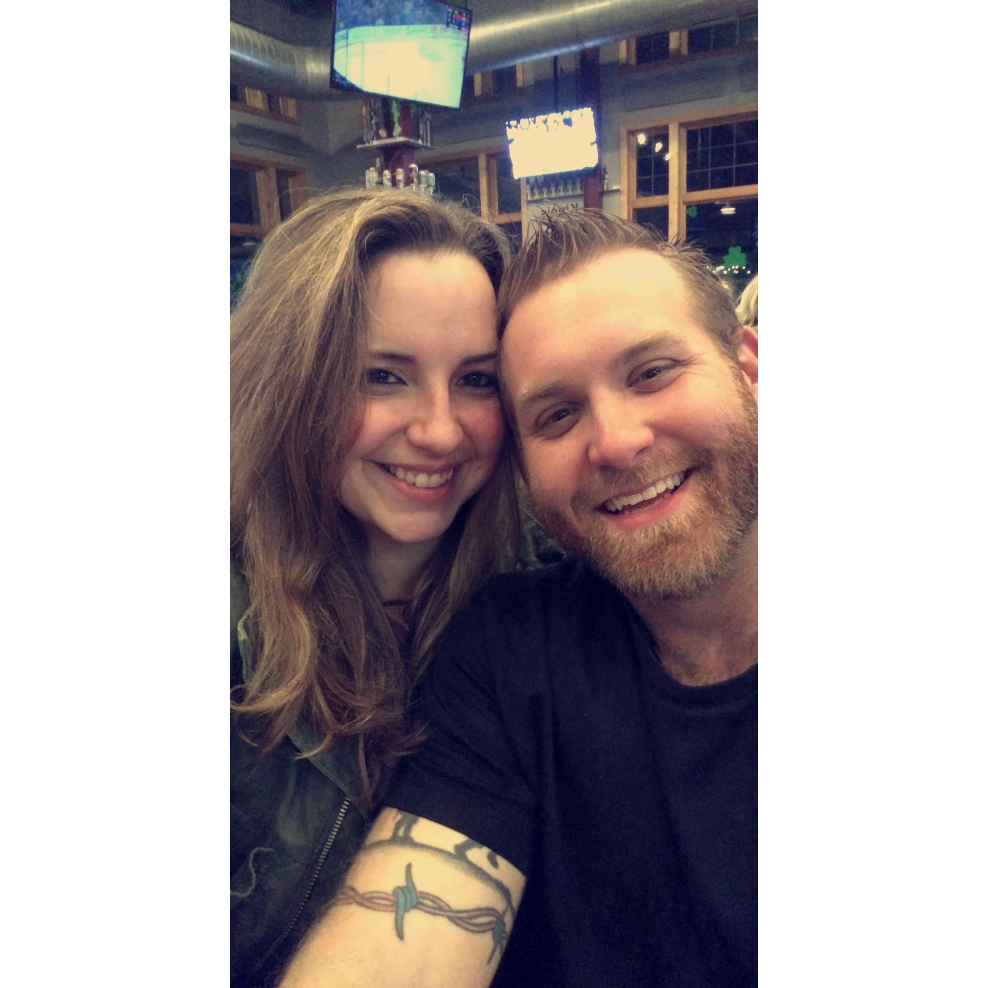 1st anniversary at Brown Iron Brewery (first date location)