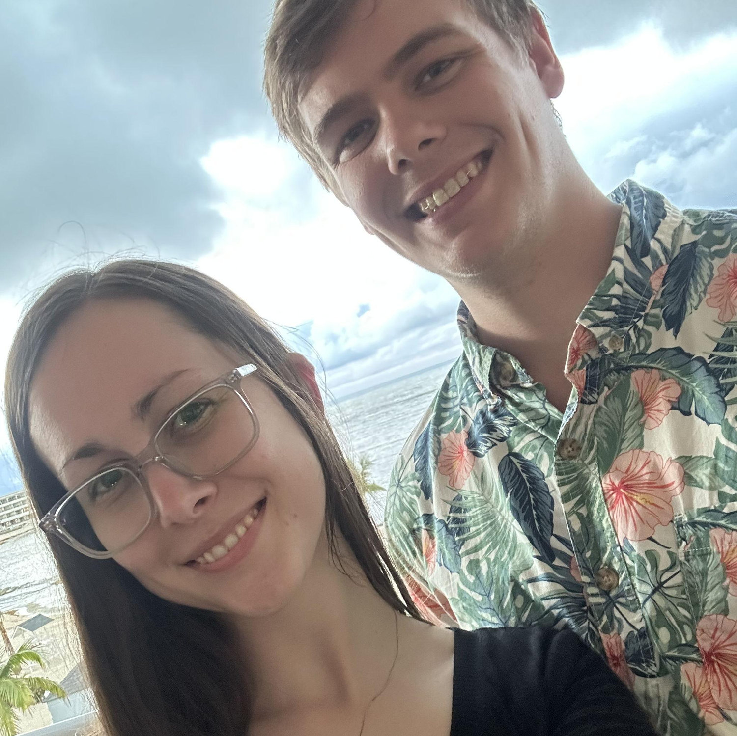 A storm was rolling in while we took a quick break on our room balcony.