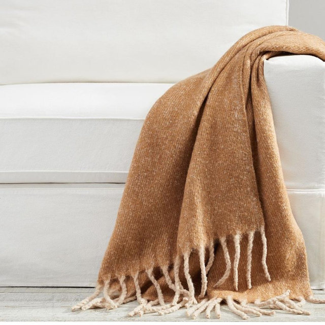 Hayes Faux Mohair Throw