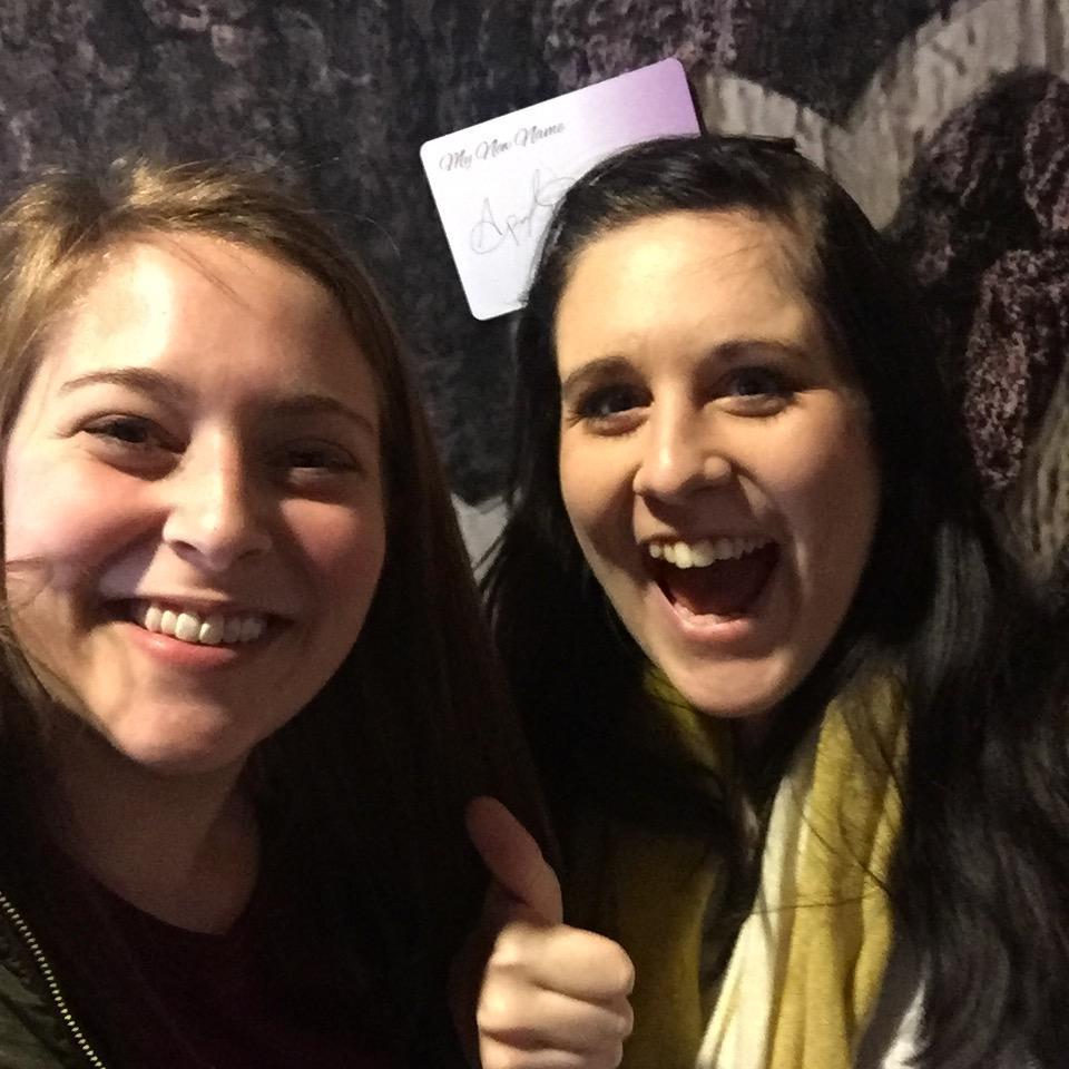 April and Emily having fun at the Best Wedding Showcase