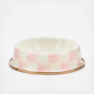 Rosy Check Stainless Steel Cat Dish