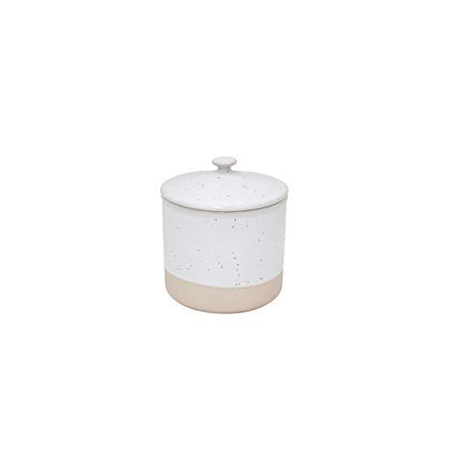 Casafina Fattoria Collection Stoneware Ceramic Small Canister 24 oz, White