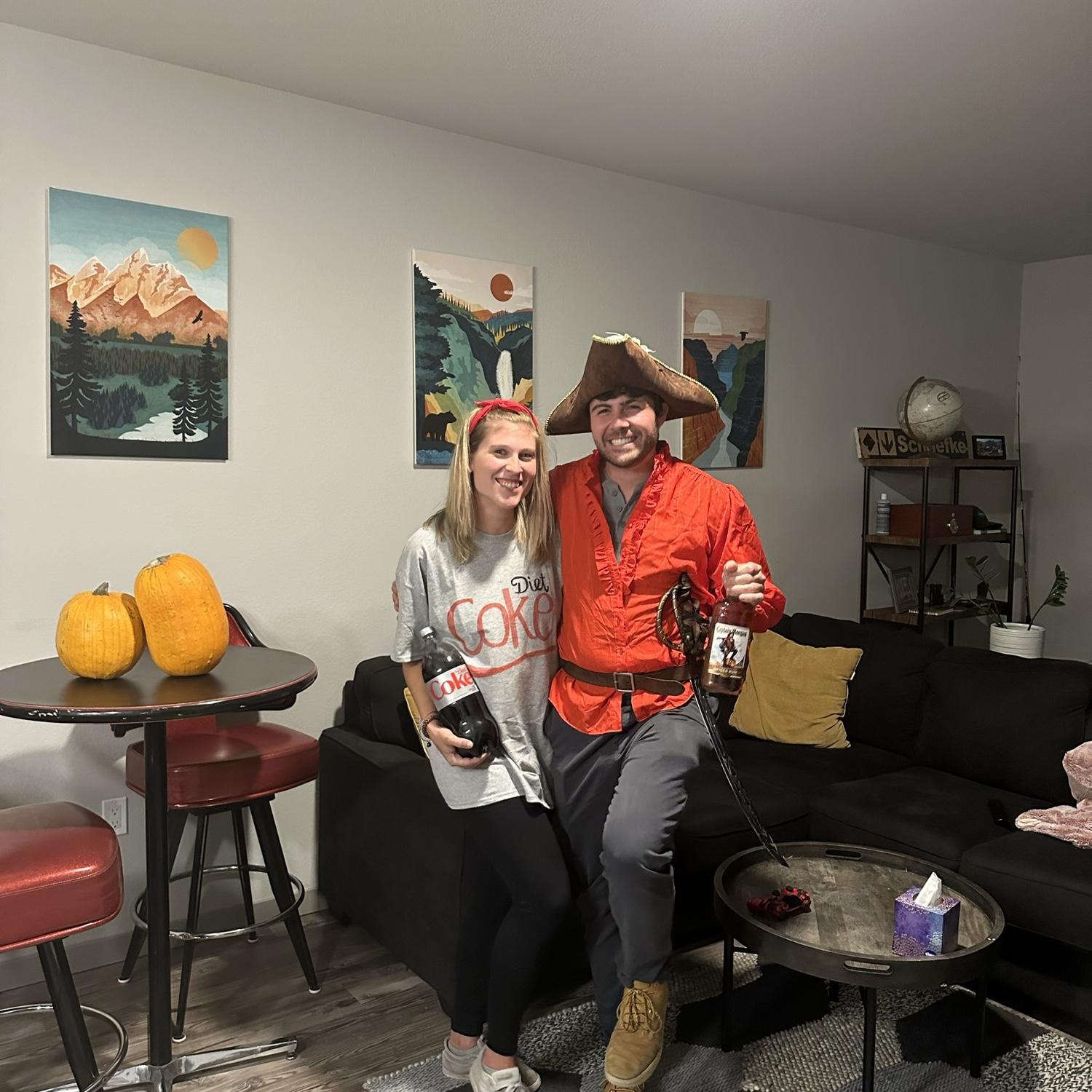 October 2022 | Dressed as Skinnys (Rum & Coke) for Halloween