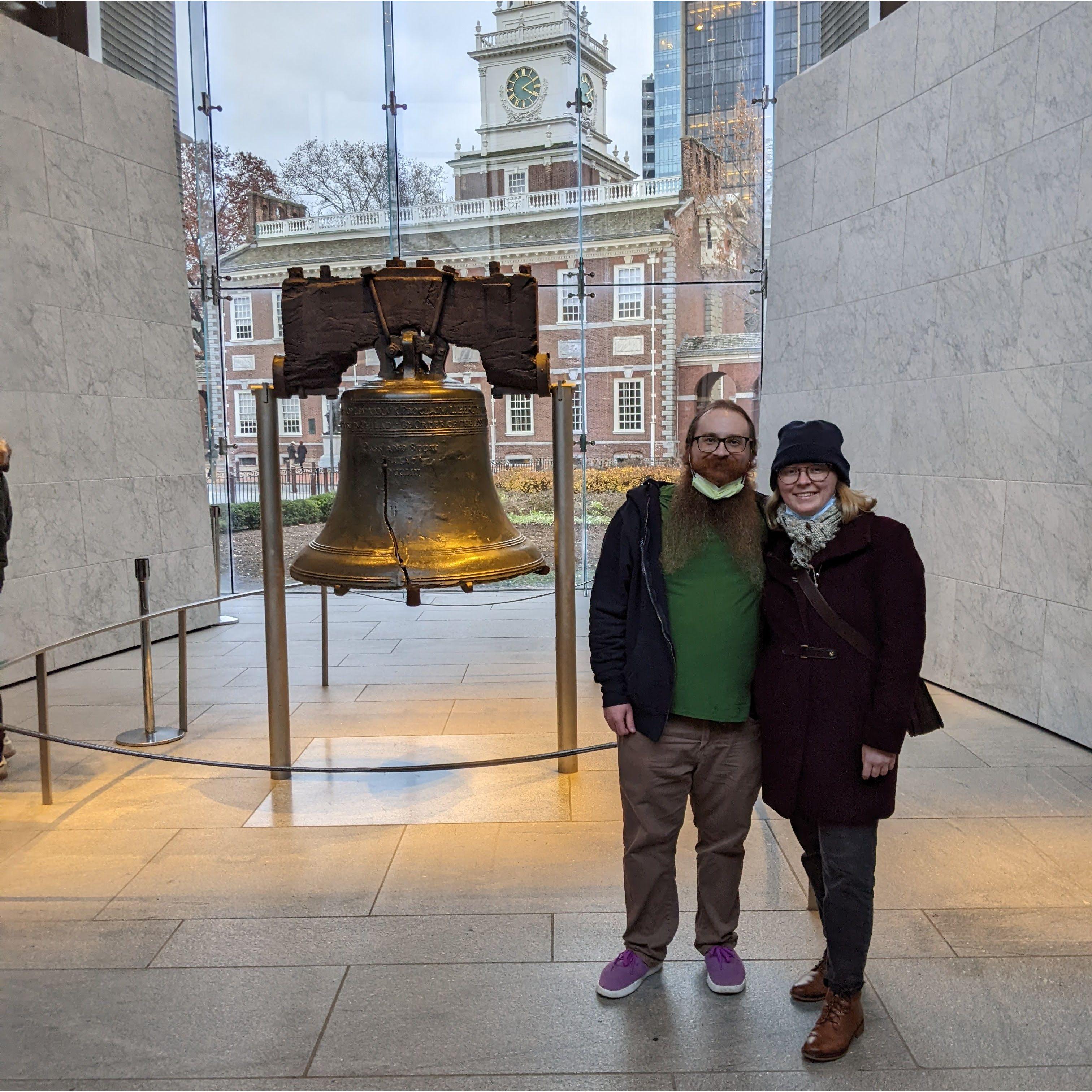 At the Liberty Bell in Philadelphia, PA.
