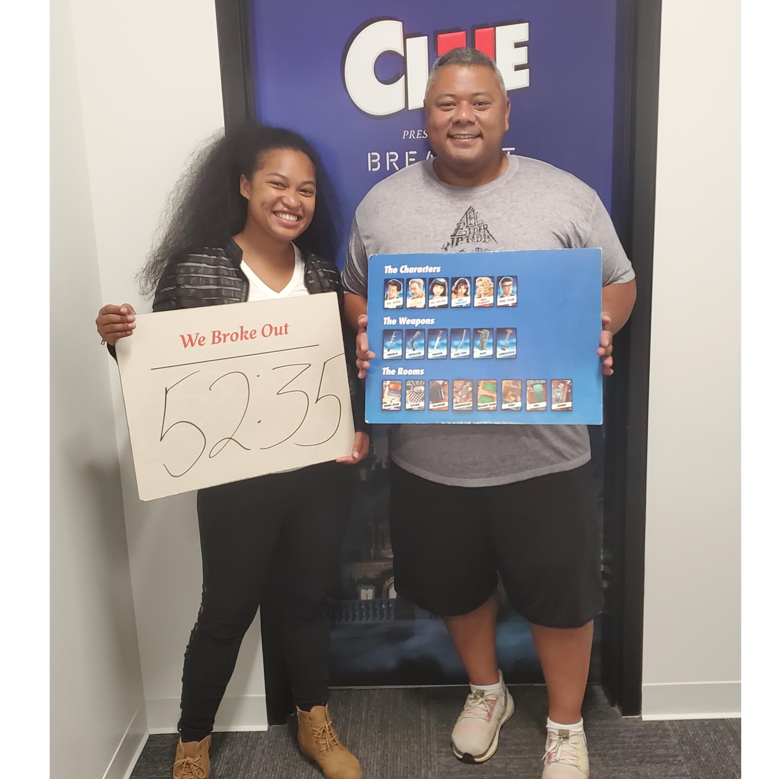 We followed the CLUE's and solved the mystery in Gatlinburg!