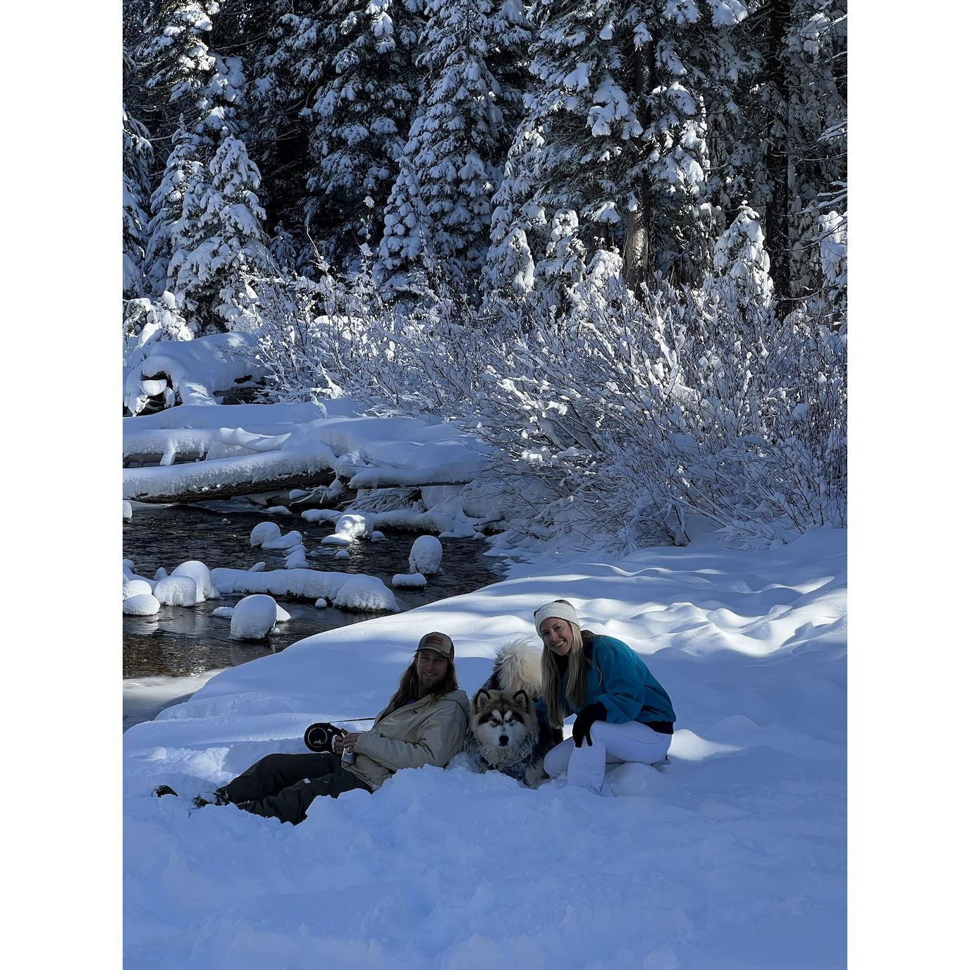 Snow play with Ollie
