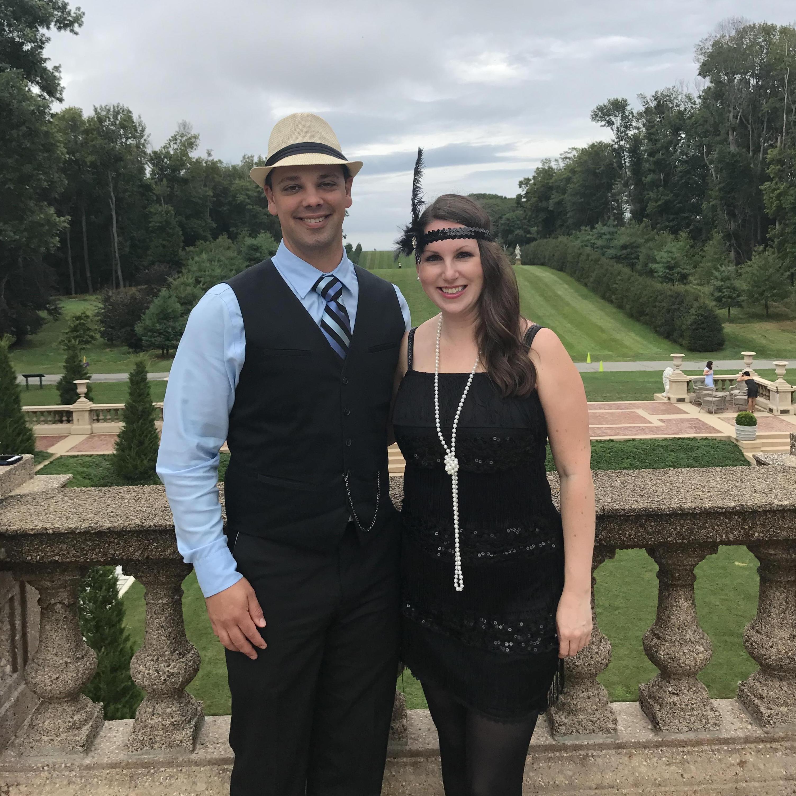 Partying Gatsby style at the Crane Estate in Ipswich, MA.