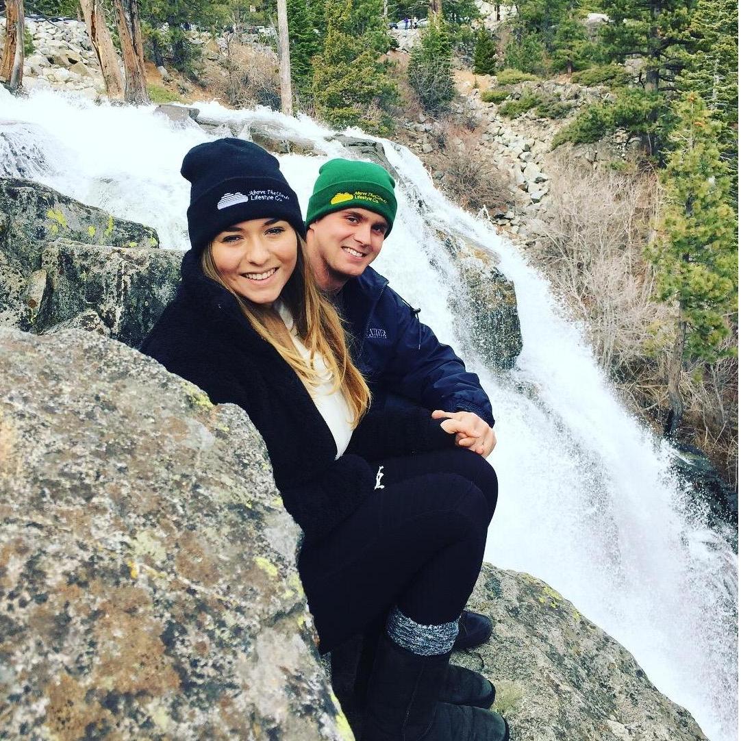 Sean's first time to Tahoe! We are at the waterfall at Emerald Bay. 2017