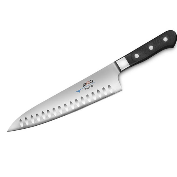 Mac Knife MTH-80 Professional Hollow Edge Chef's Knife, 8 Inch, Silver