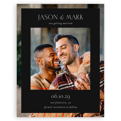 Black Wedding Digital Save the Date - Reinette Photo
