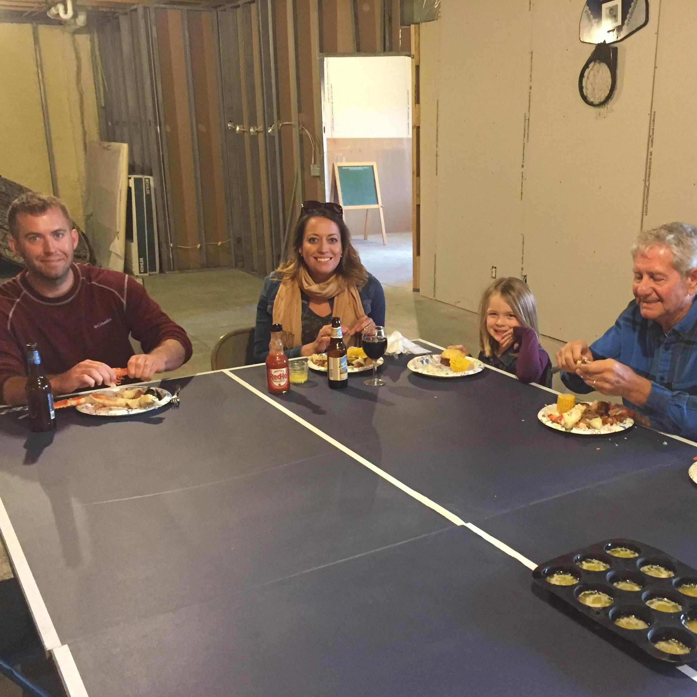 Our first Thanksgiving and only a month together.  You can tell!