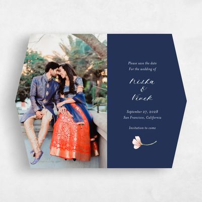 Blue Diamond Wedding Save the Date - Monaco Photo