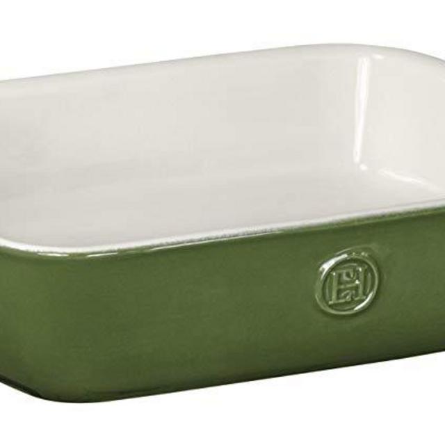 Emile Henry Made In France HR Modern Classics Small Rectangular Baker, 11 x 8", Green