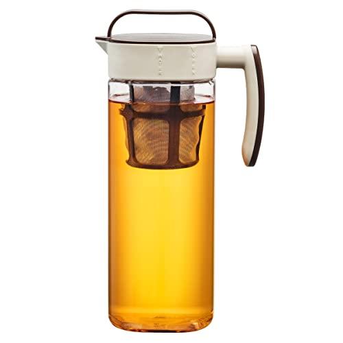 Komax Tritan Clear Large (2.1 quart)  Iced Tea Maker with Airtight Lid Twist & Pour -  BPA-Free Pitcher