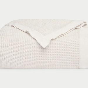 Waffle Blanket - King - Ivory