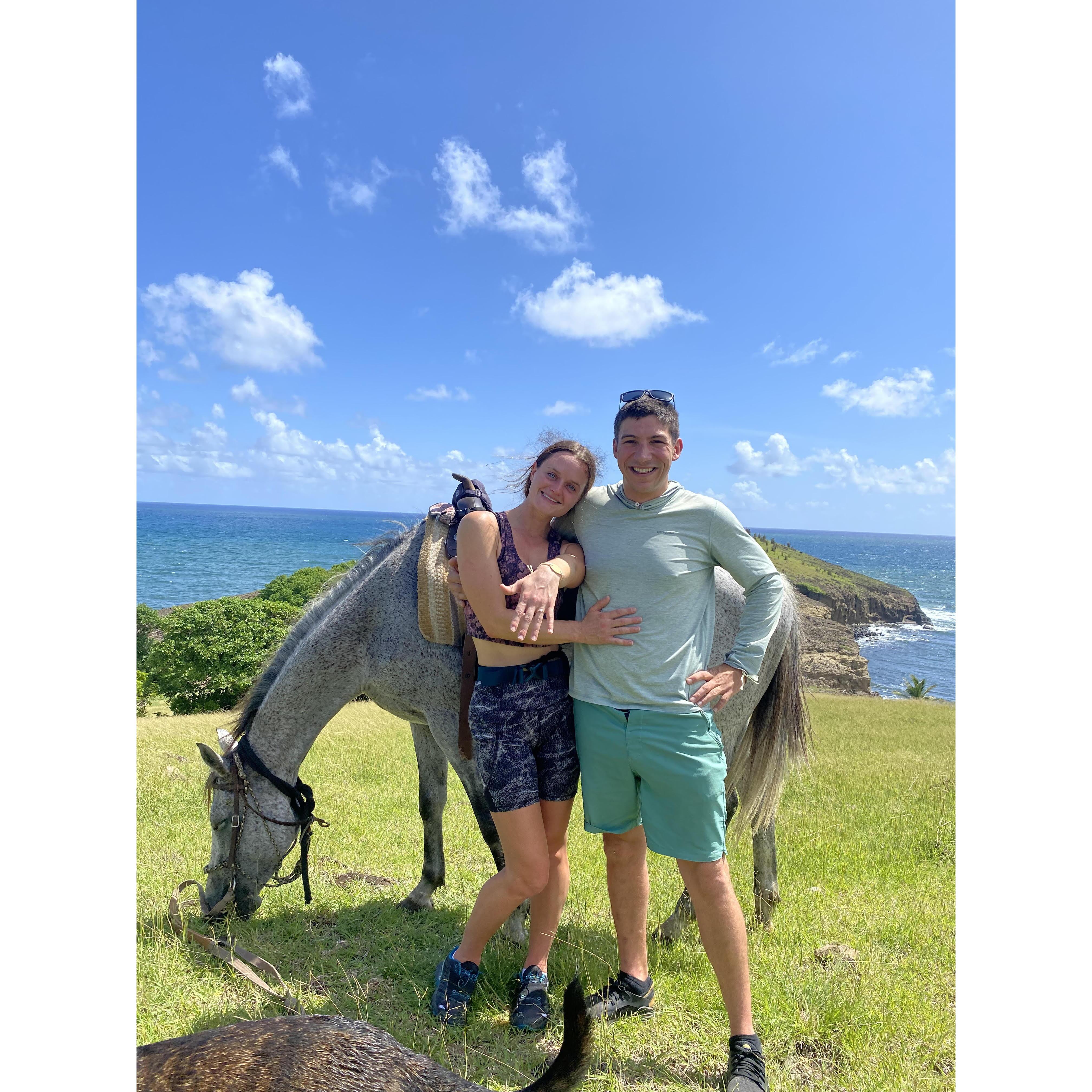 Our engagement photo in beautiful St. Lucia.