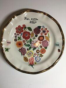 Nathalie Lete Dinner Plate Floral Forever Heart Anthropologie