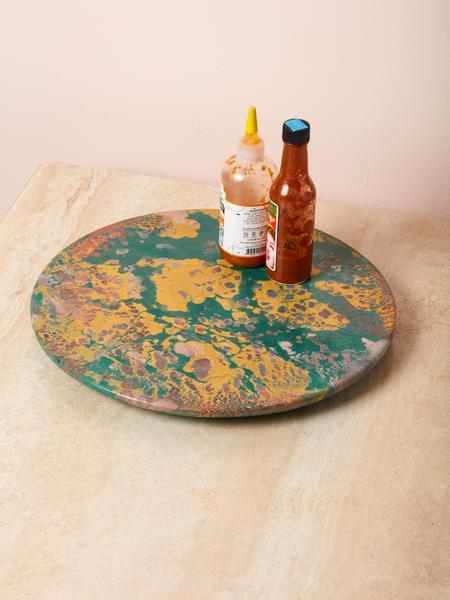 Ambrosia Lazy Susan - Green/Yellow/Pink Color