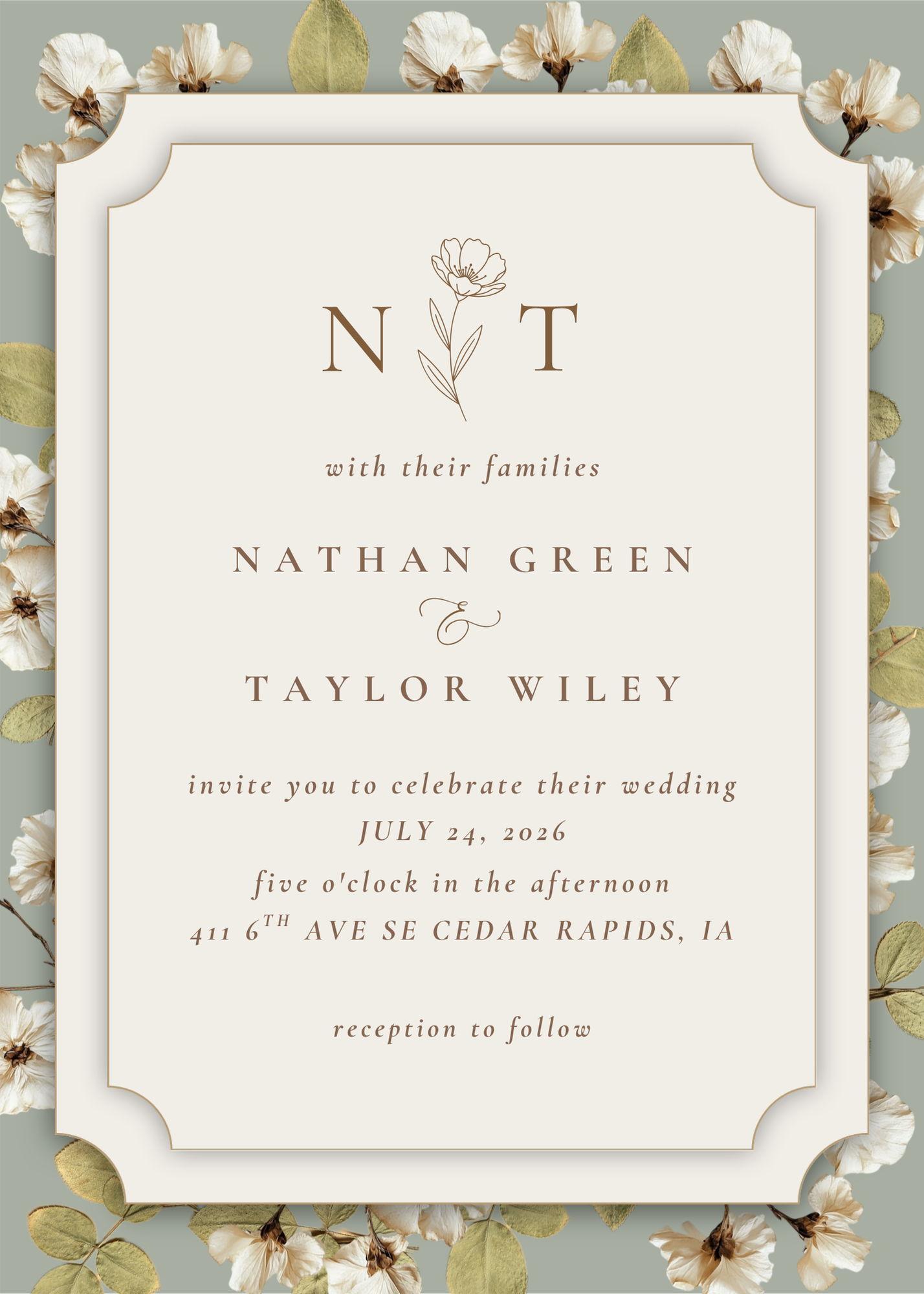 The Wedding Website of Taylor Wiley and Nathan Green