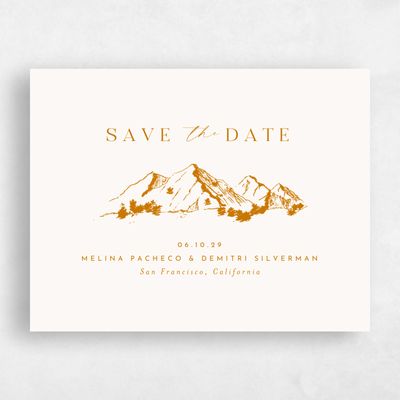 Nutmeg, Orange Wedding Save the Date - Crispin Landscape