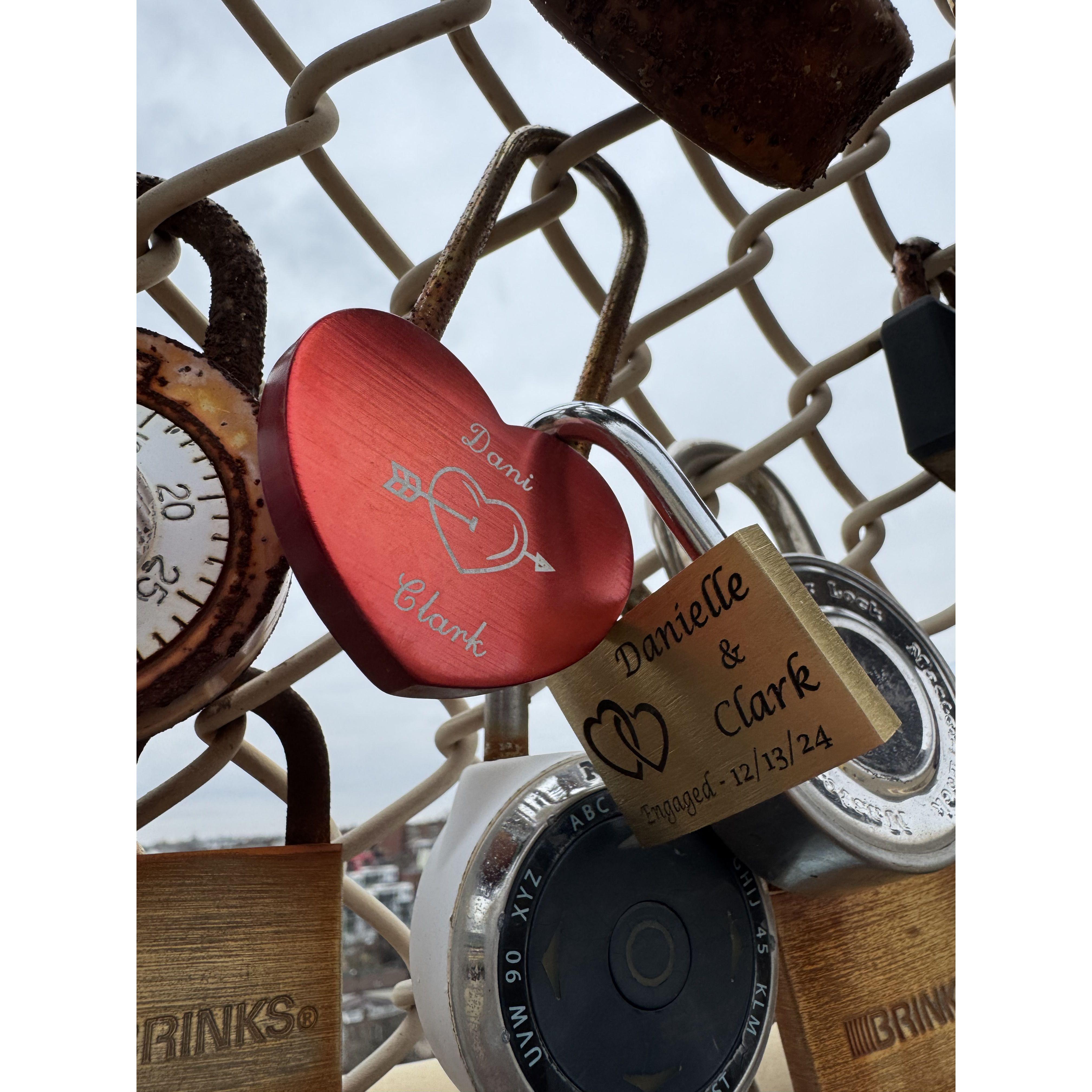 Adding to our lock on the bridge in Schenley