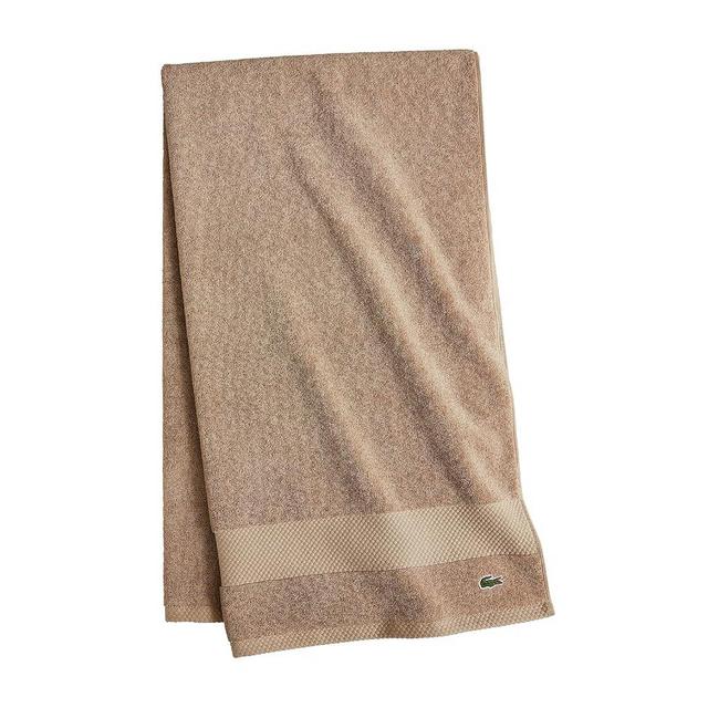 Lacoste Heritage 100% Supima Cotton Bath Towel, Sand, 30" x 54" – Highly Absorbent & Quick Drying, Premium Super Soft Bath Towel, Bathroom Essential, Gift for All Occasions, Machine Washable