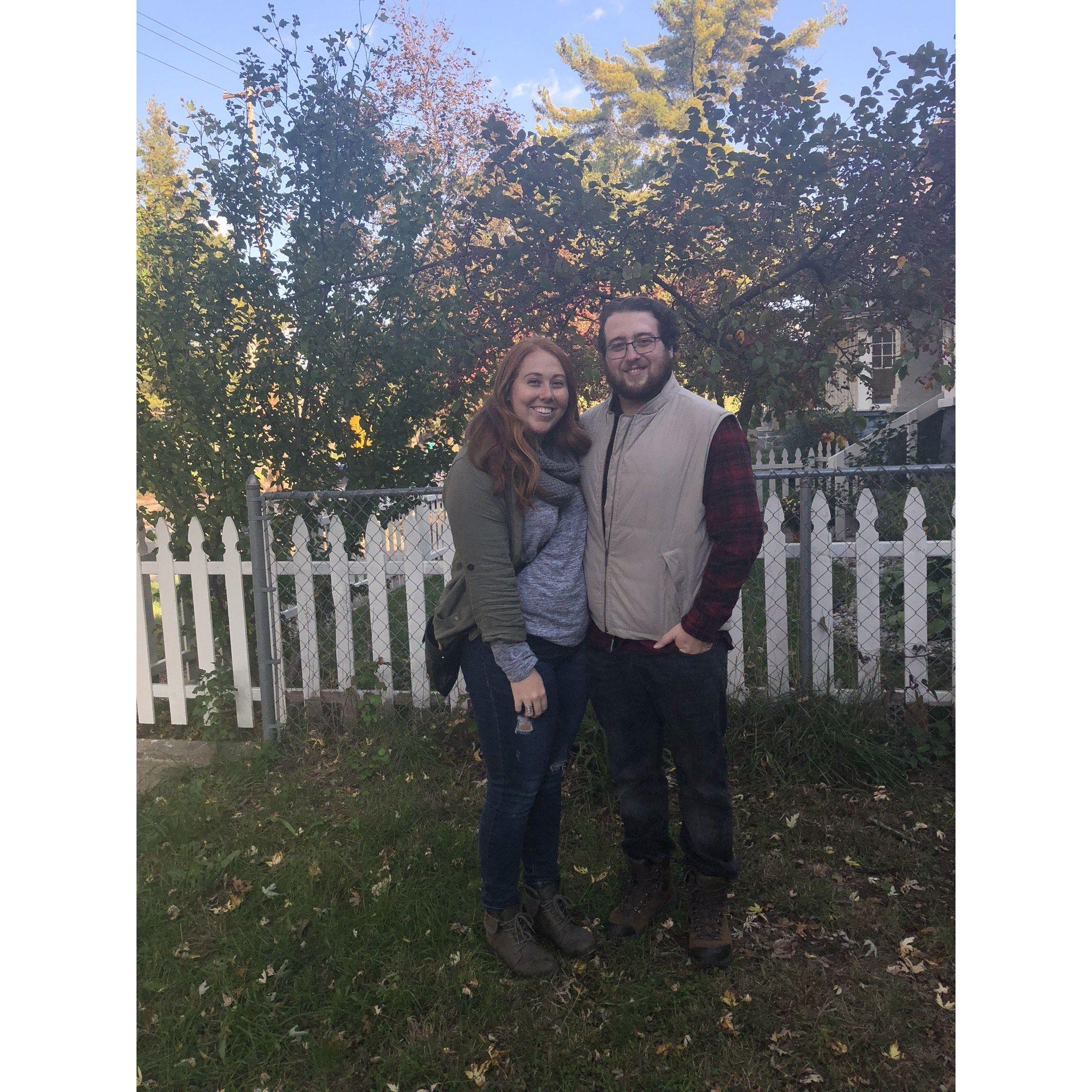 Our first photo as an official couple!