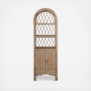 Rattan 3-Shelf Bookcase