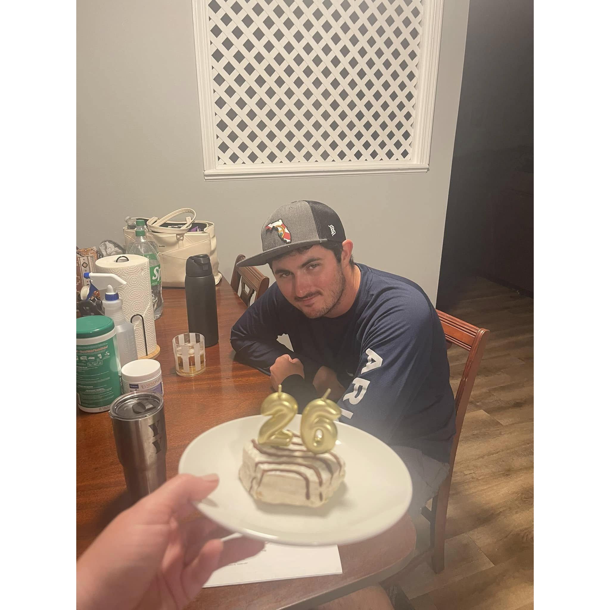Ryans 26th bday...He LOVES zebra cakes