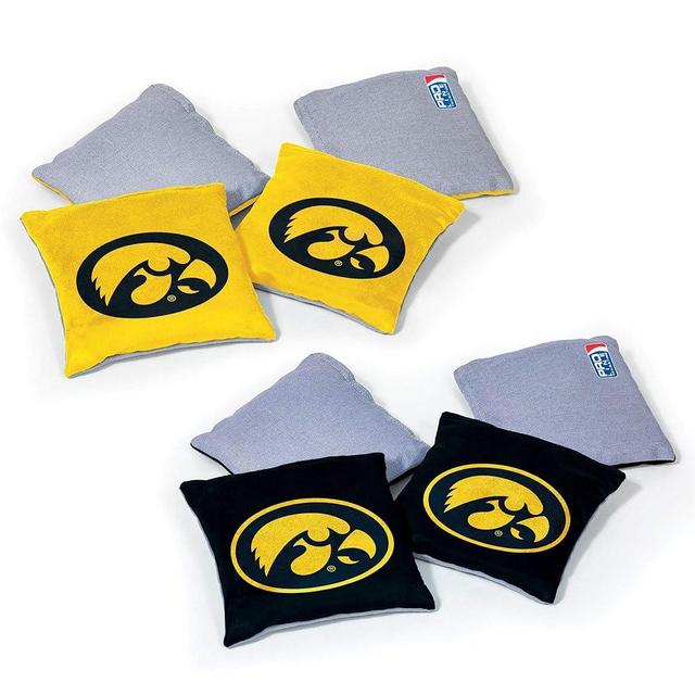 NCAA College Dual Sided Bean Bags by Wild Sports, 8 Count, Premium Toss Bags for Cornhole Set - Great for Tailgates, Outdoors, Backyard