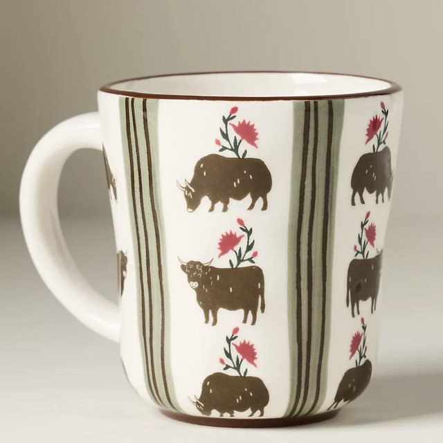 Millie Stoneware Mug - Cow, Standard, One Size
