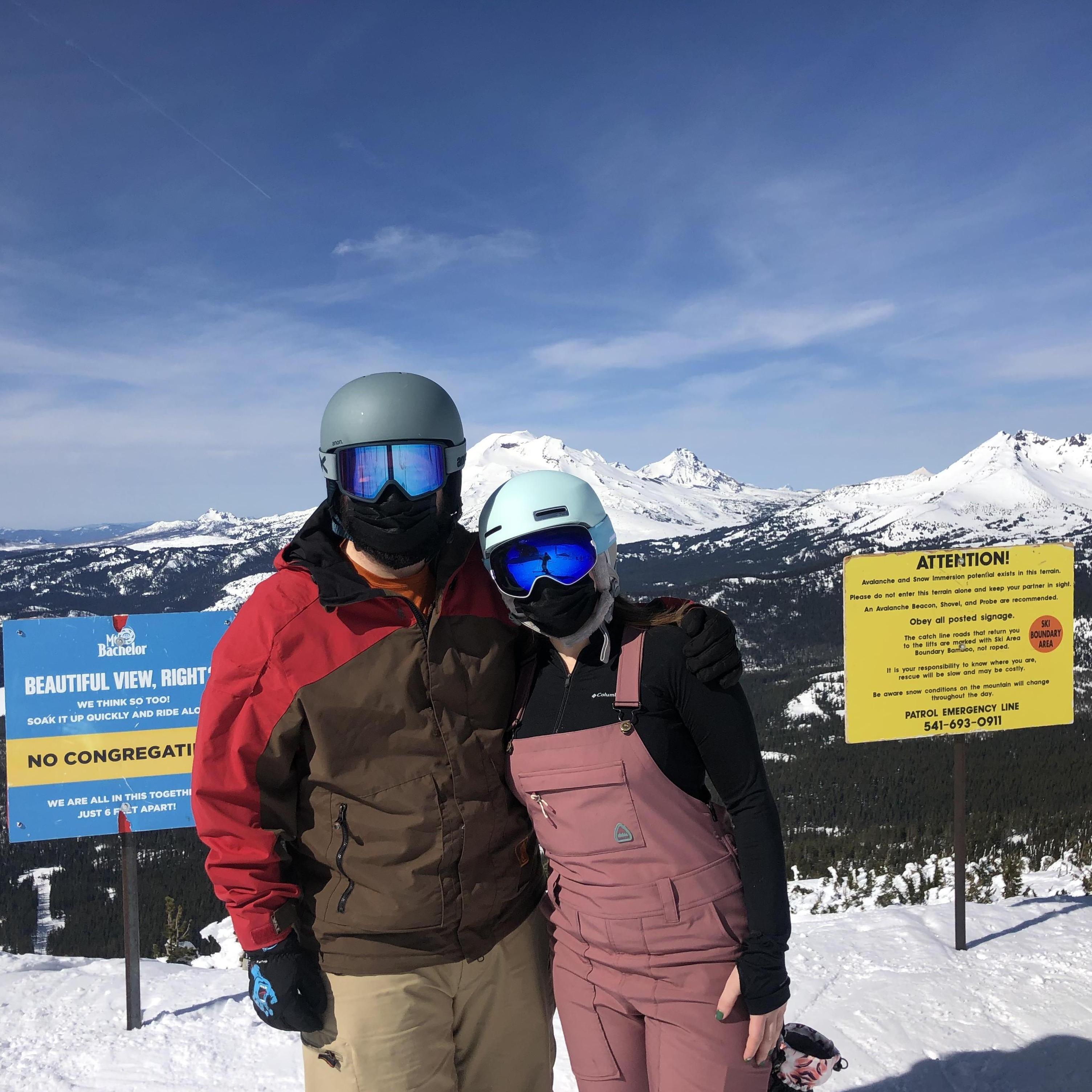 Snowboarding at Mt. Bachelor- one of our favorite spots!