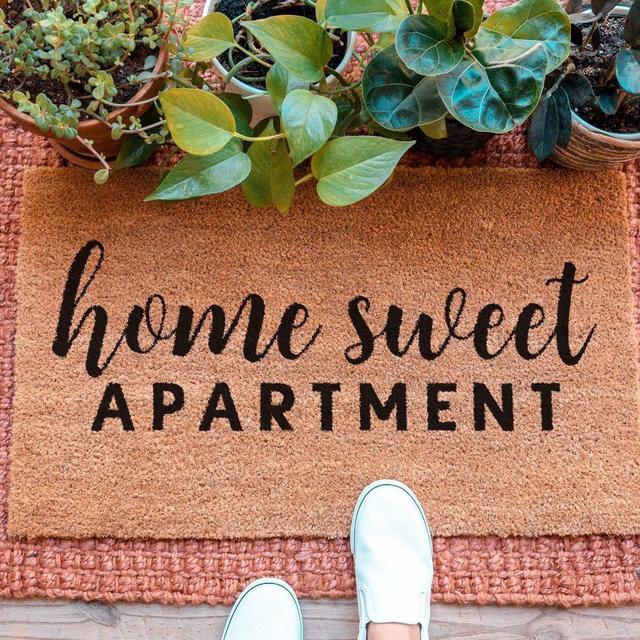 Home Sweet Apartment Doormat, Welcome Mat, Housewarming Gift, Welcome Doormat, Funny Doormat, Cute Doormat, Front Door Mat, Home Sweet Home