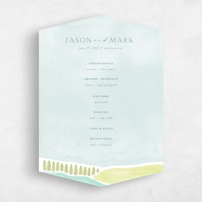 Blue Diamond Wedding Program - Vallejo
