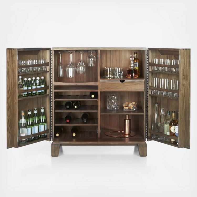 Crate and barrel 2024 wine rack cabinet