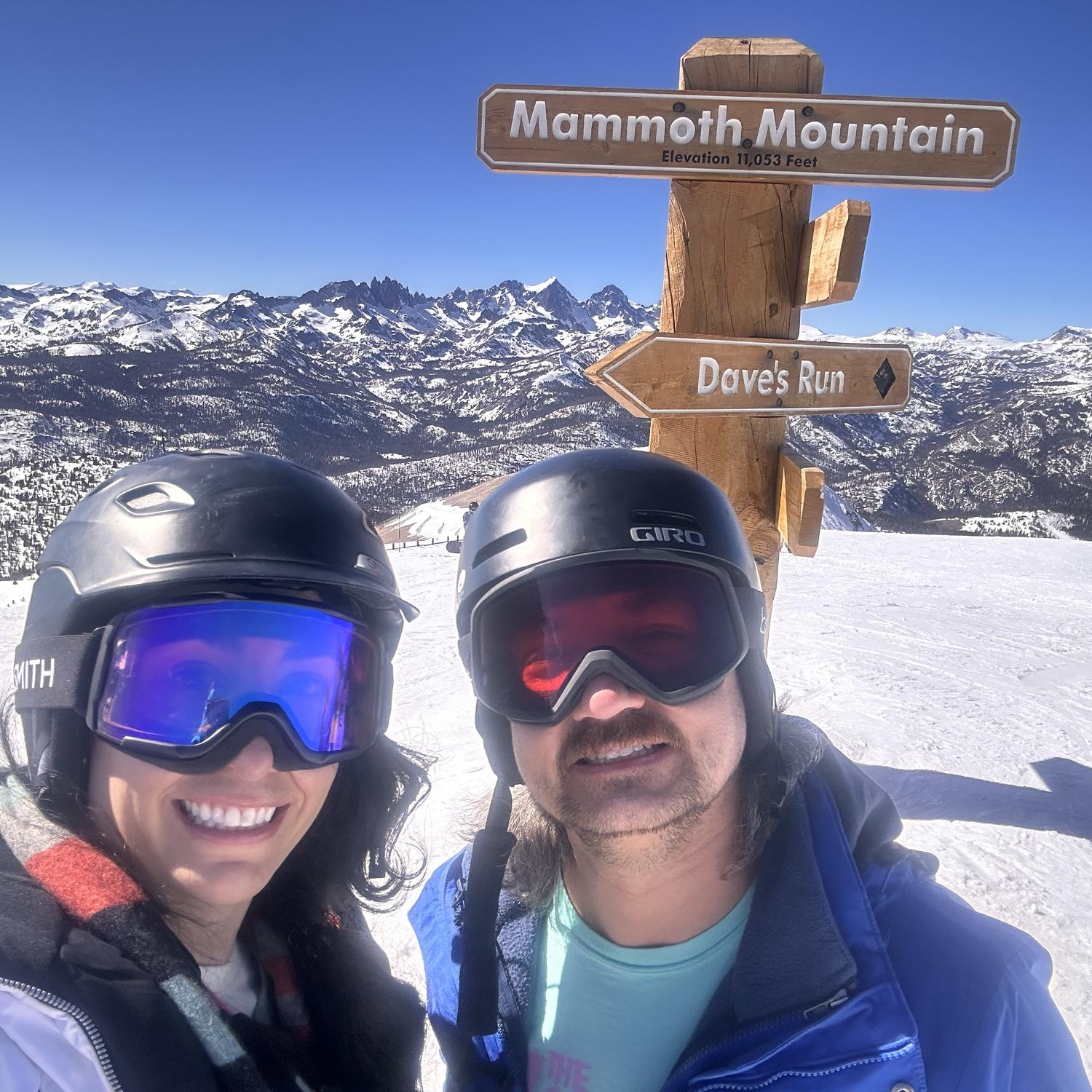 T.J. has been patiently teaching me how to snowboard for the past 3 years. I connected multiple turns without falling for the first time this season and T.J. accidentally did his first black diamond!