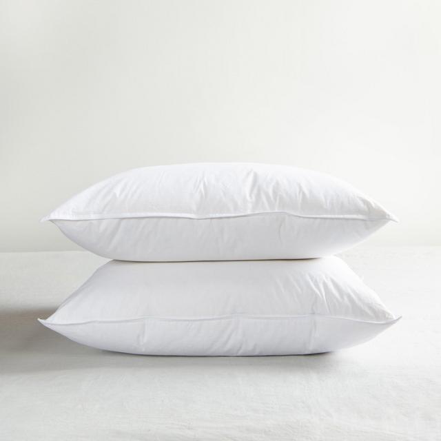 2 Pack Firm White Duck Feather & Down Bed Pillow - King | BOKSER HOME